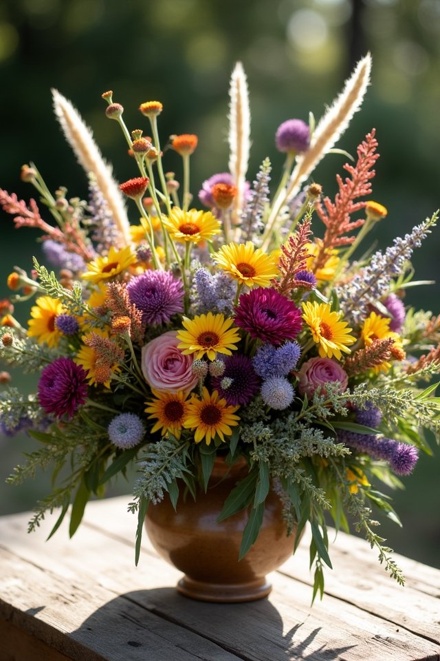 vibrant wildflower wedding decorations