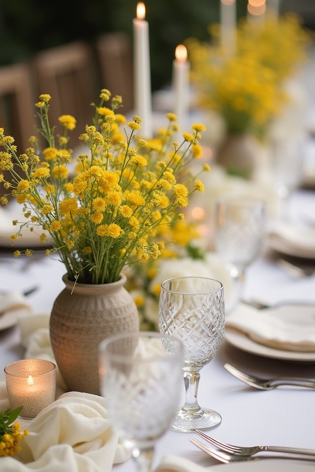 vibrant wildflower wedding displays