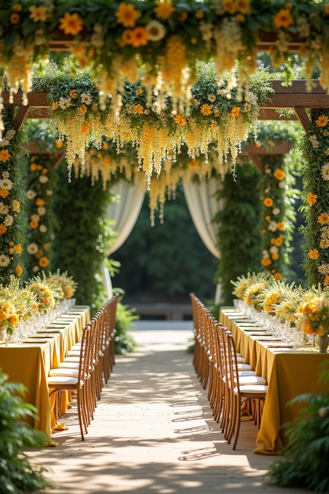 vibrant yellow floral arrangements