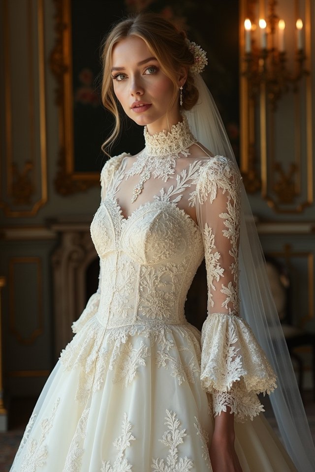 victorian lace trimmed elegance