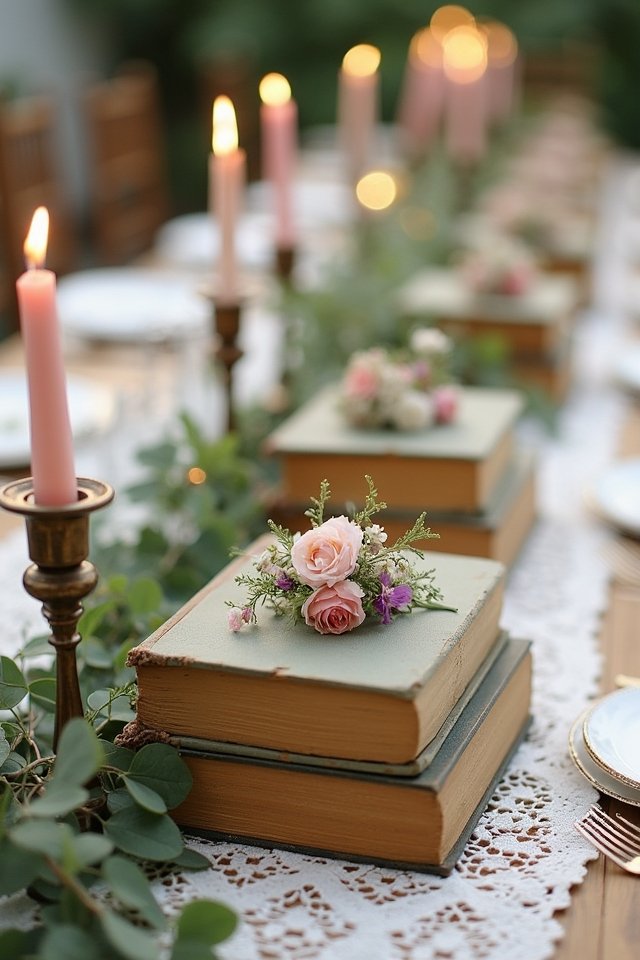vintage book charm decor
