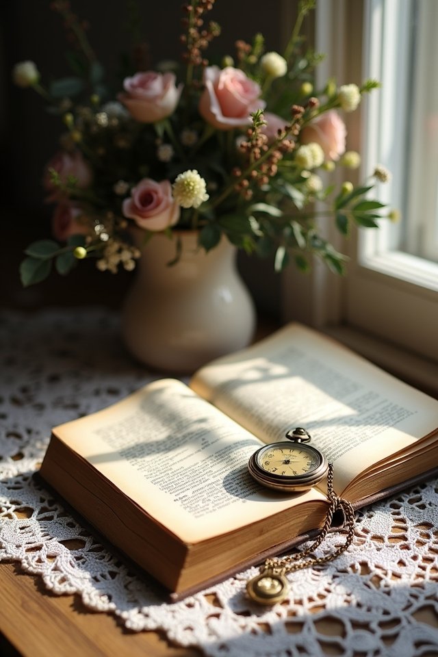 vintage book page decor