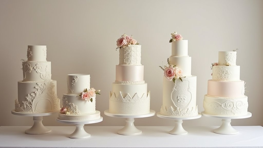 vintage cakes with modern minimalism