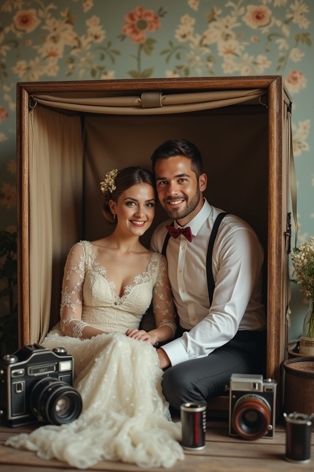 vintage camera wedding props