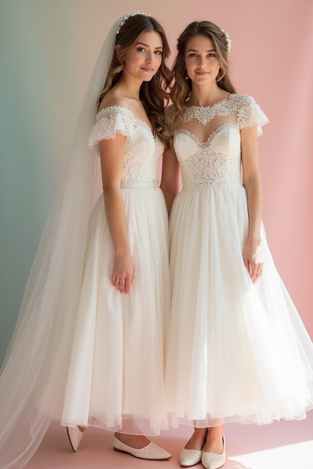 vintage charm tea length dresses