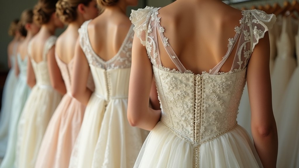 vintage corset back gowns