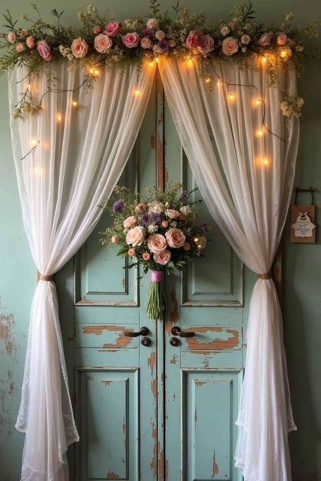 vintage door wedding backdrop