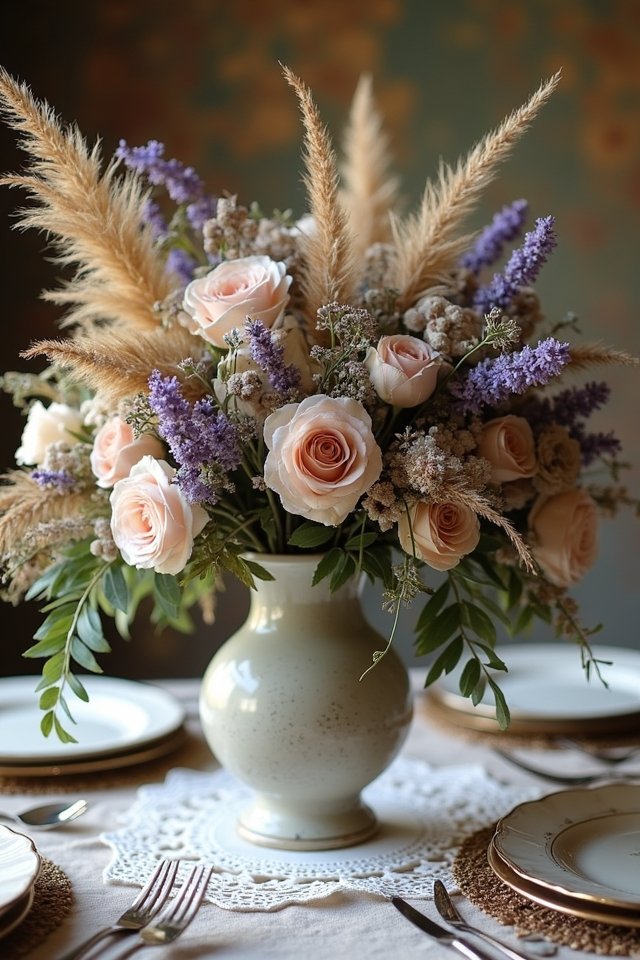 vintage dried floral bouquets