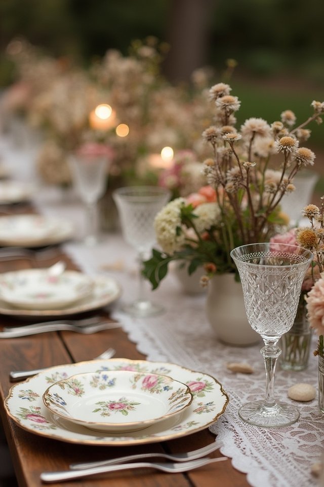 vintage elegance at dinner