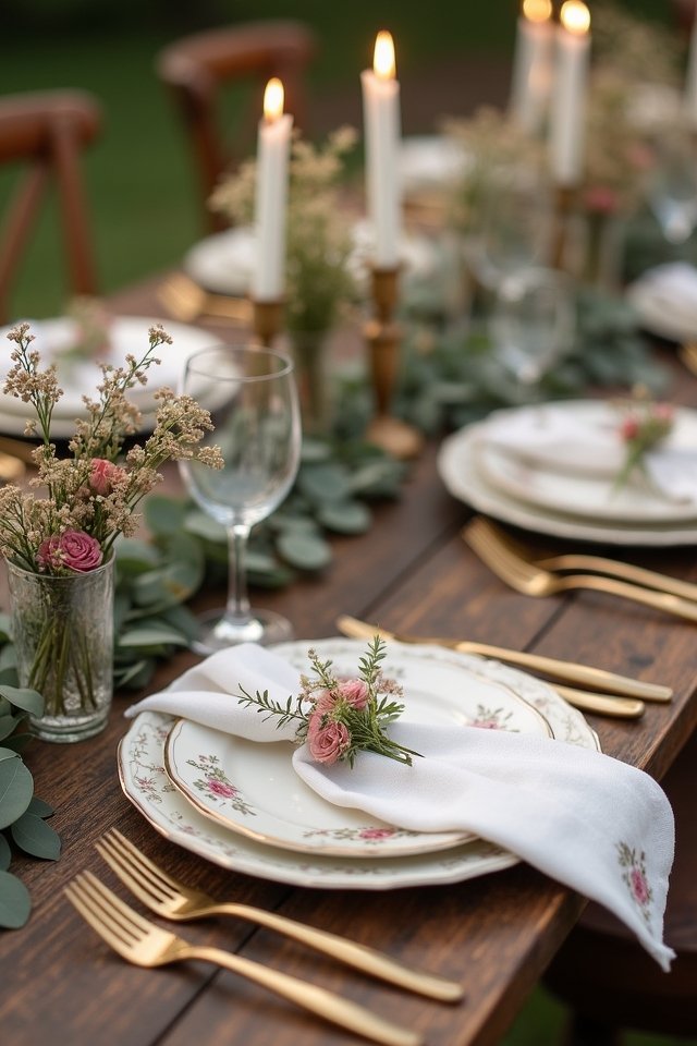 vintage elegance with gold accents