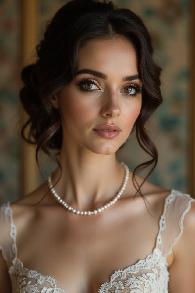 vintage elegance with smoky eyes
