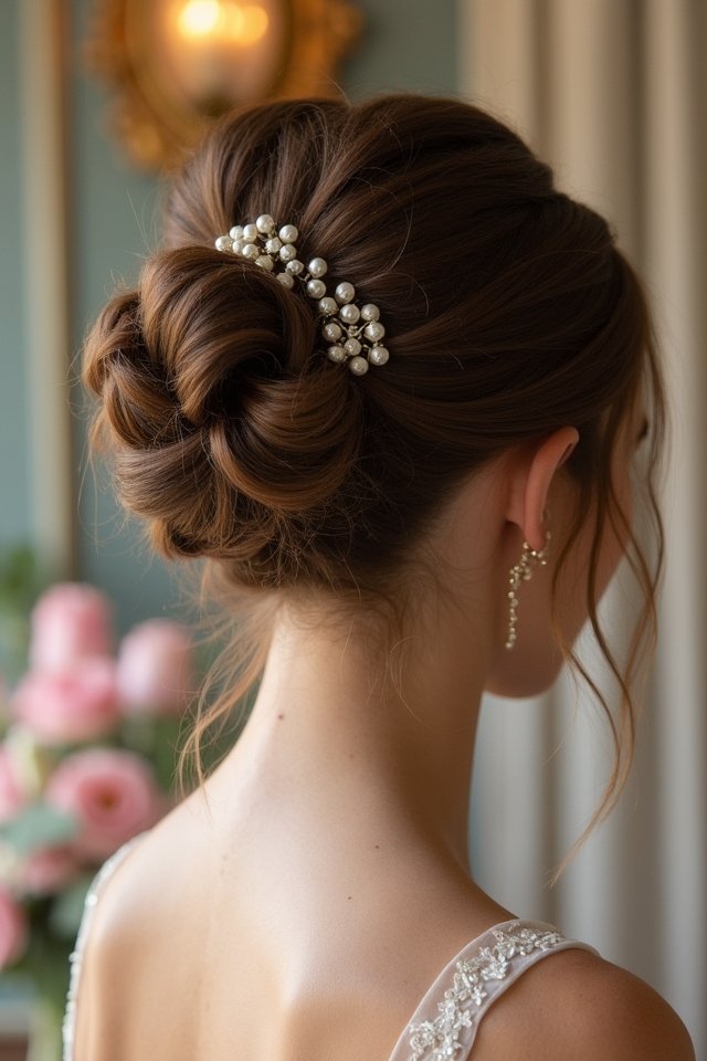 vintage glam chignon styles