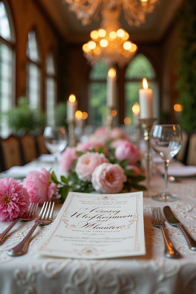 vintage glam wedding invitations