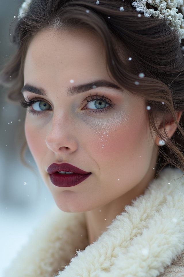 vintage glamour dark berry lips