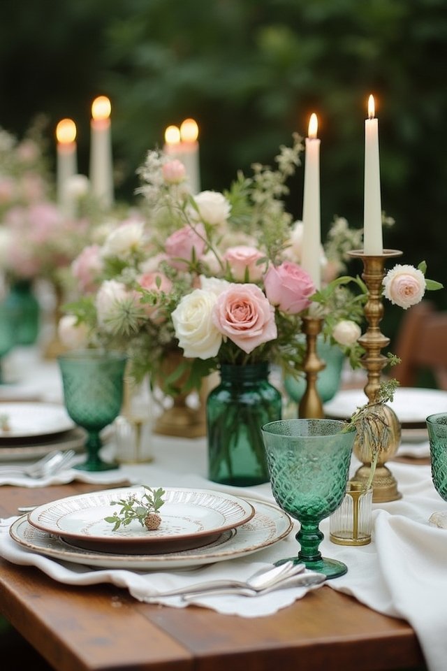 vintage glassware elegance displayed