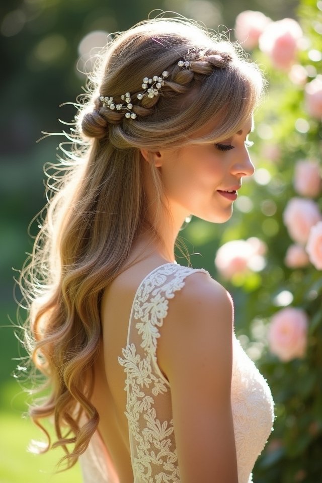 vintage half updo elegance