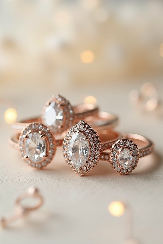 vintage halo ring elegance