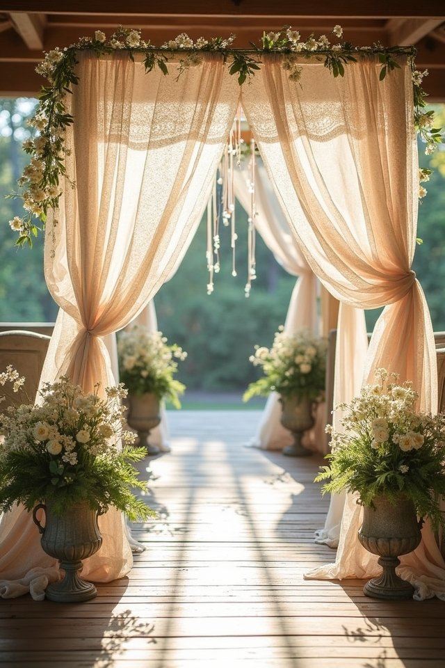 vintage lace altar canopies