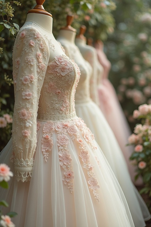 vintage lace appliqu details