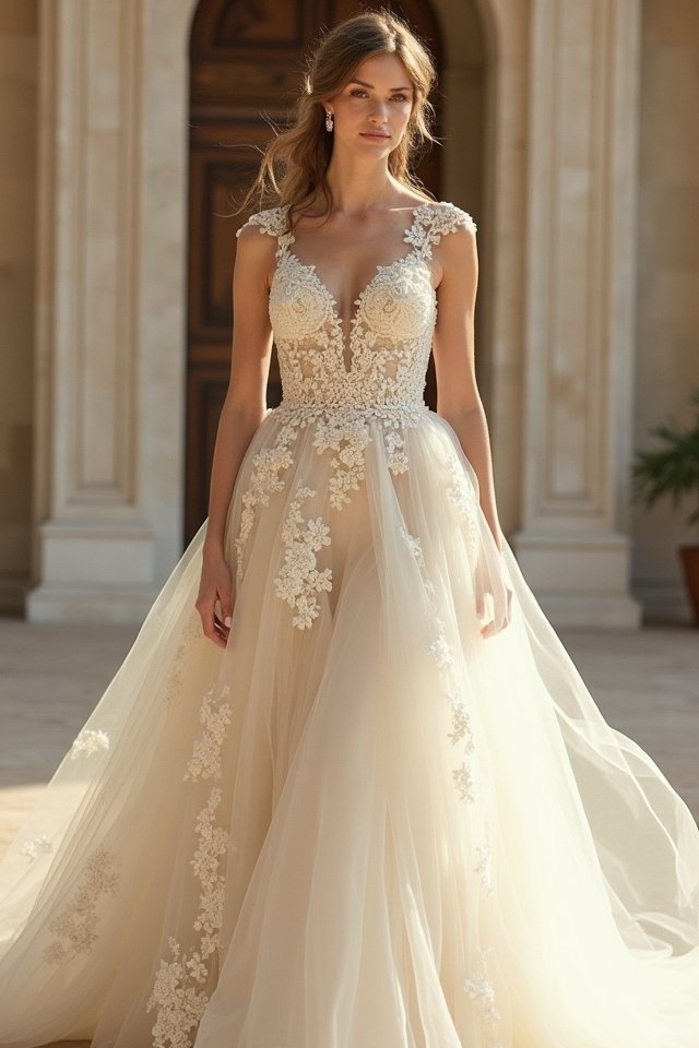 vintage lace gown elegance