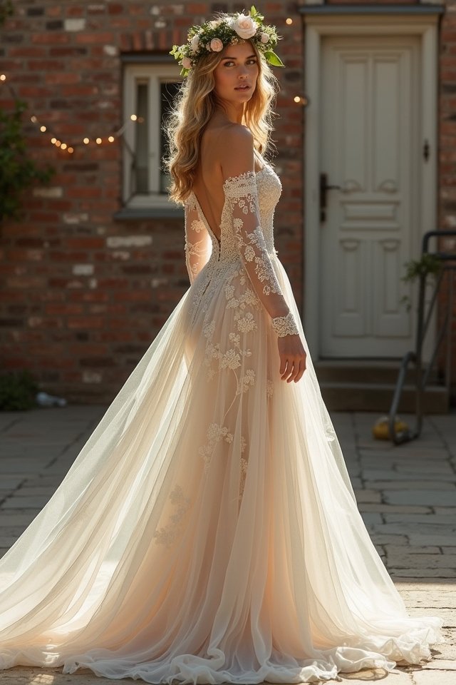 vintage lace gown elegance