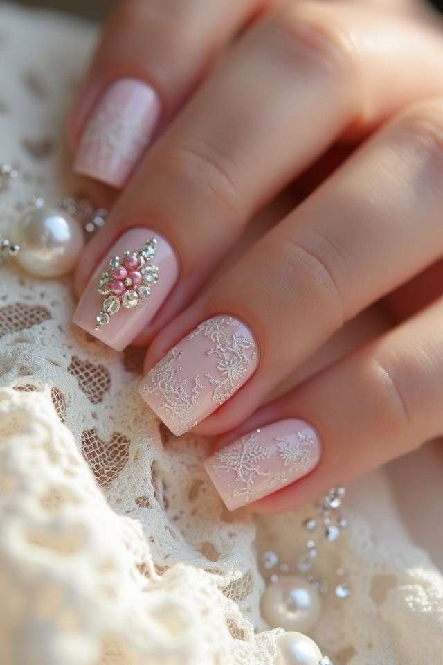 vintage lace nail designs
