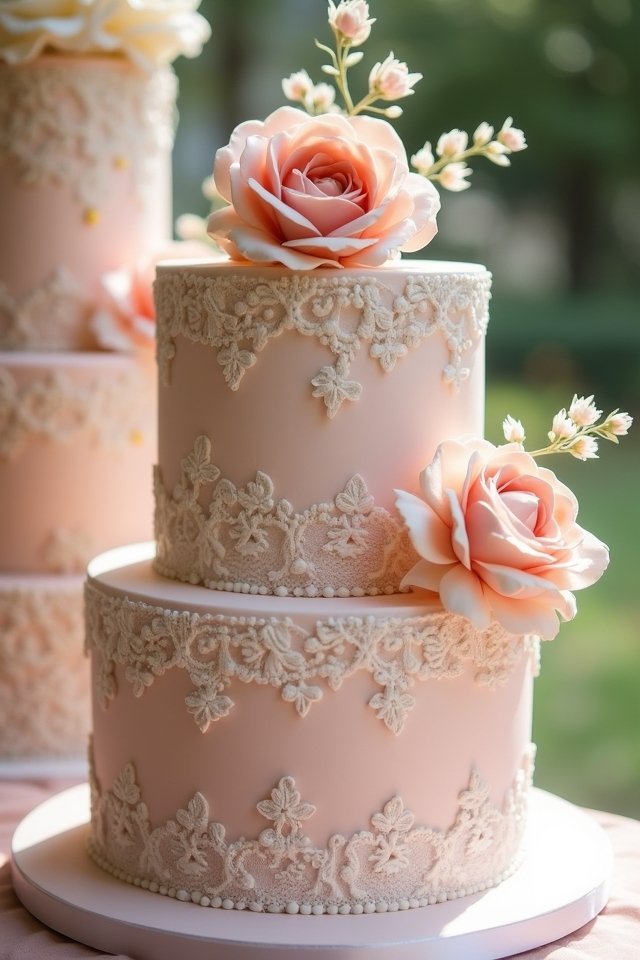 vintage lace pink elegance