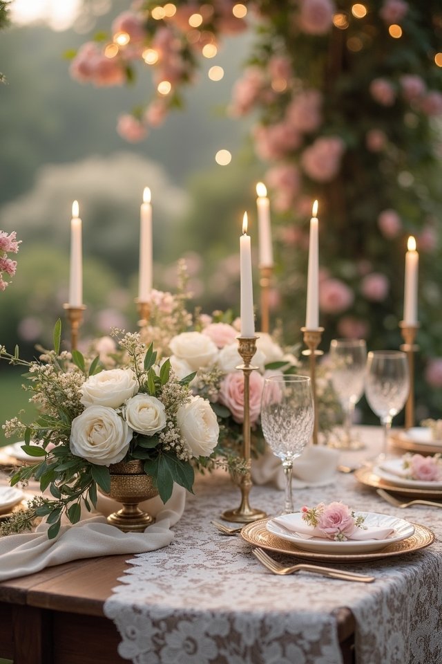 vintage lace wedding details
