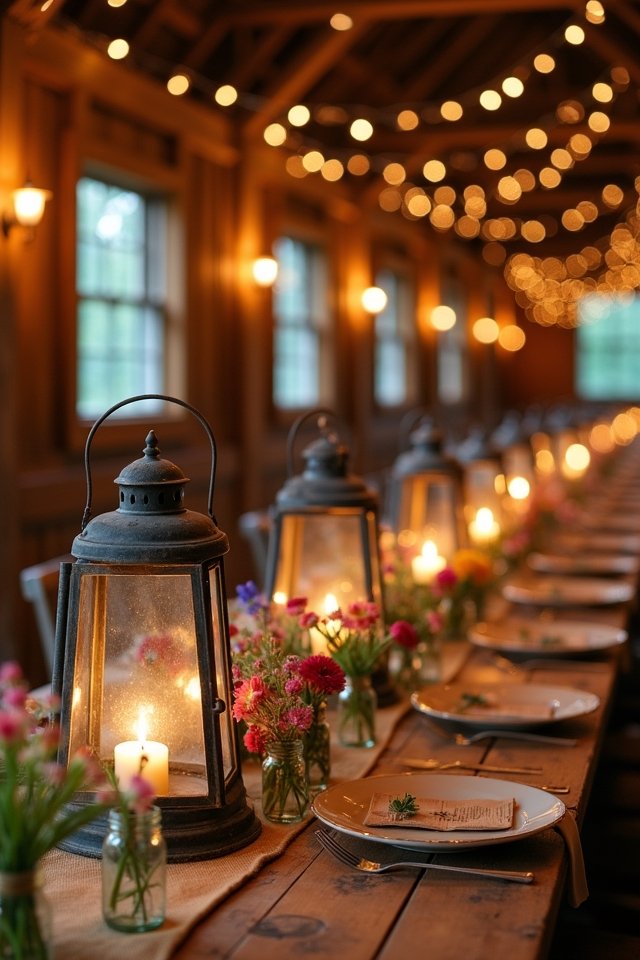 vintage lanterns create ambiance