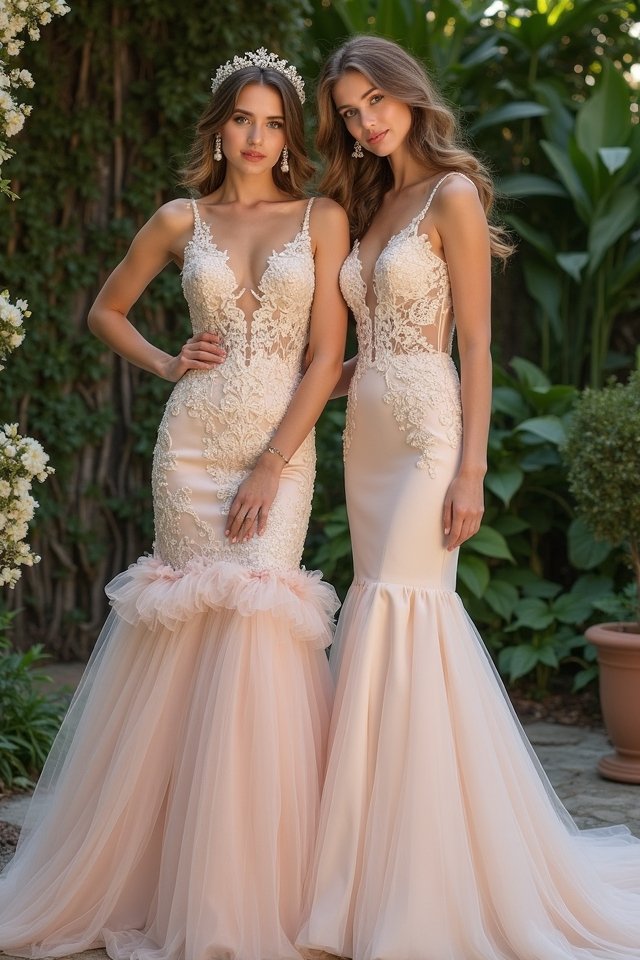 vintage mermaid gown accessories