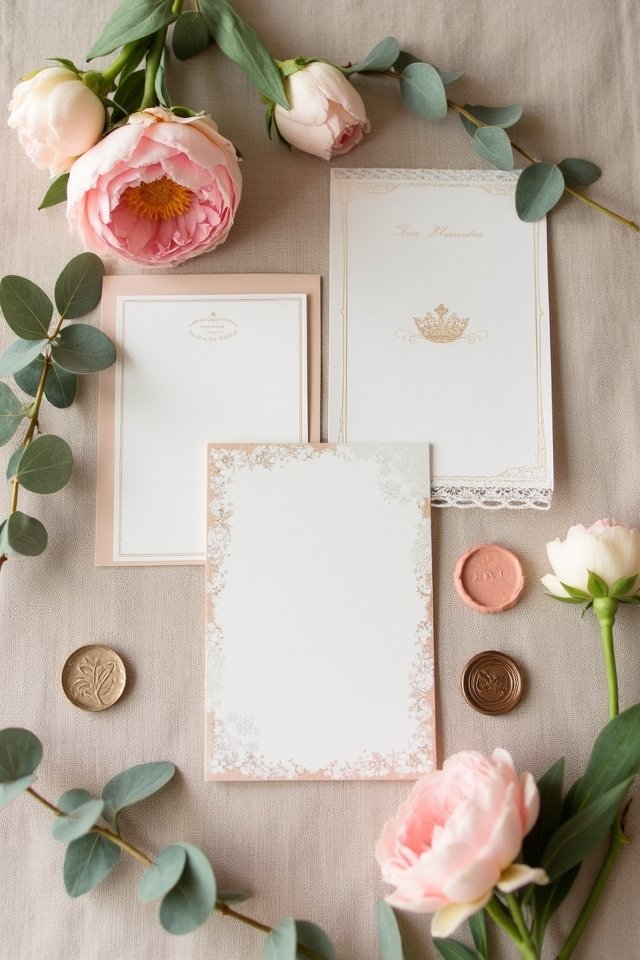 vintage modern wedding invitations