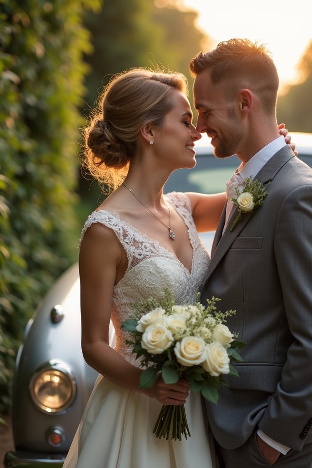 vintage romance automobile getaway