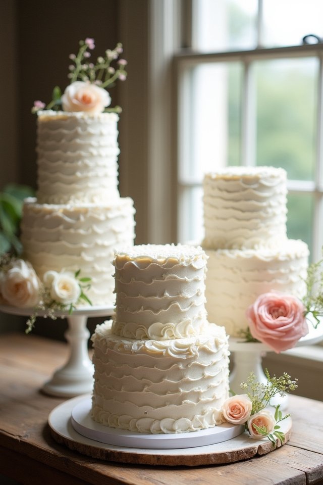 vintage ruffled buttercream cake