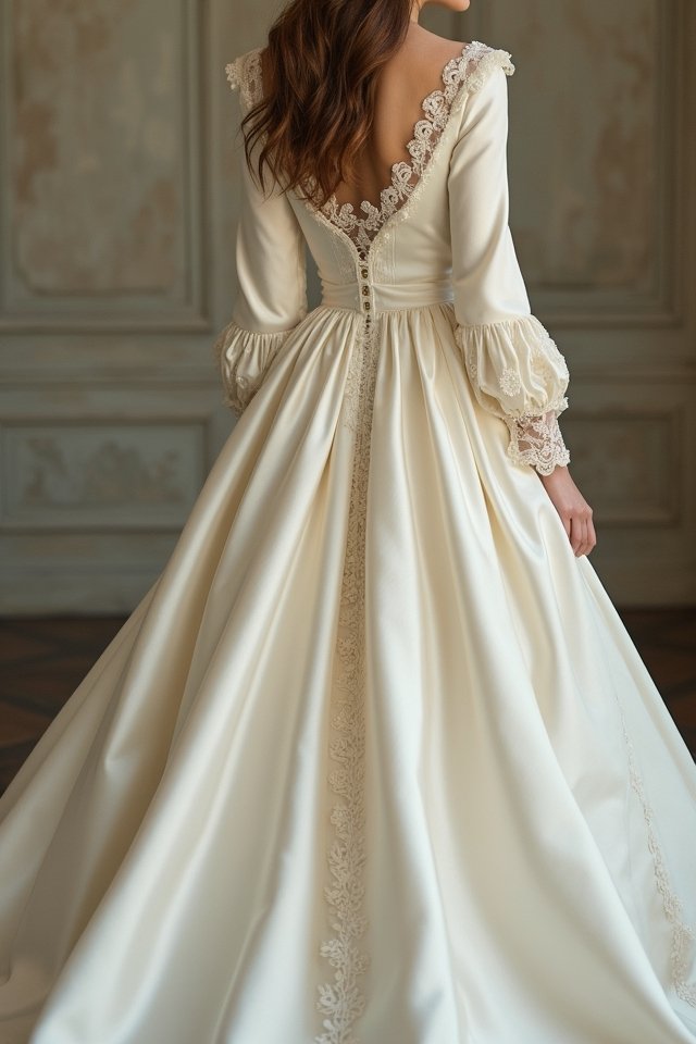 vintage satin long sleeves