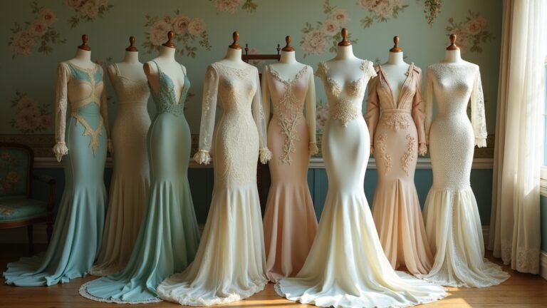 vintage sleeve mermaid dresses