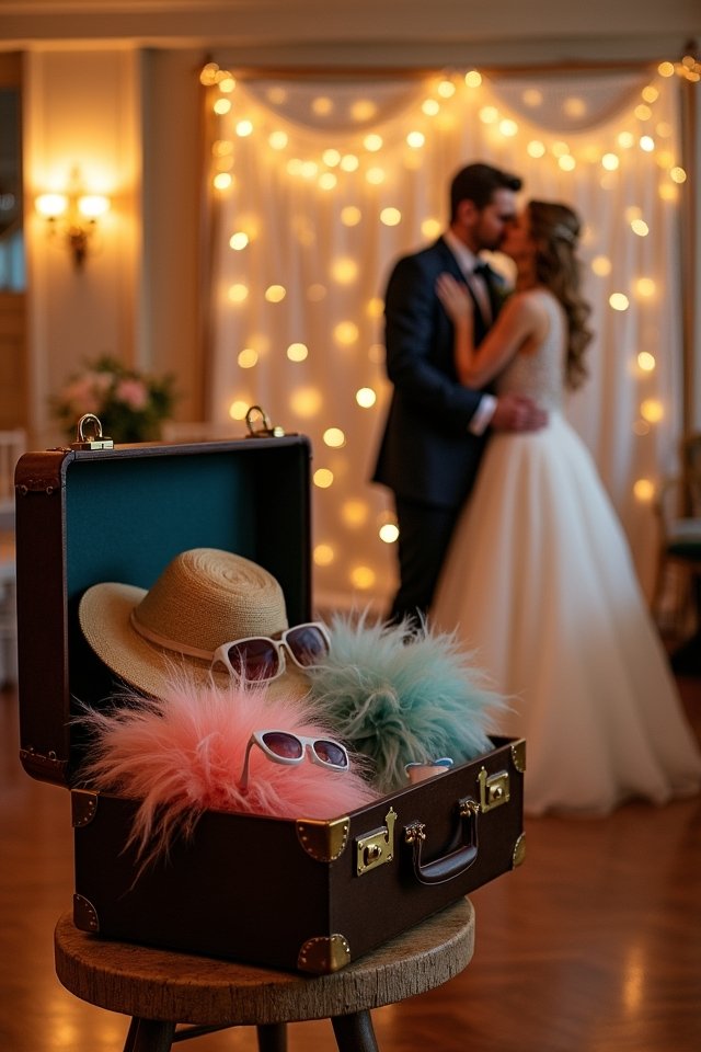 vintage suitcase photo booth