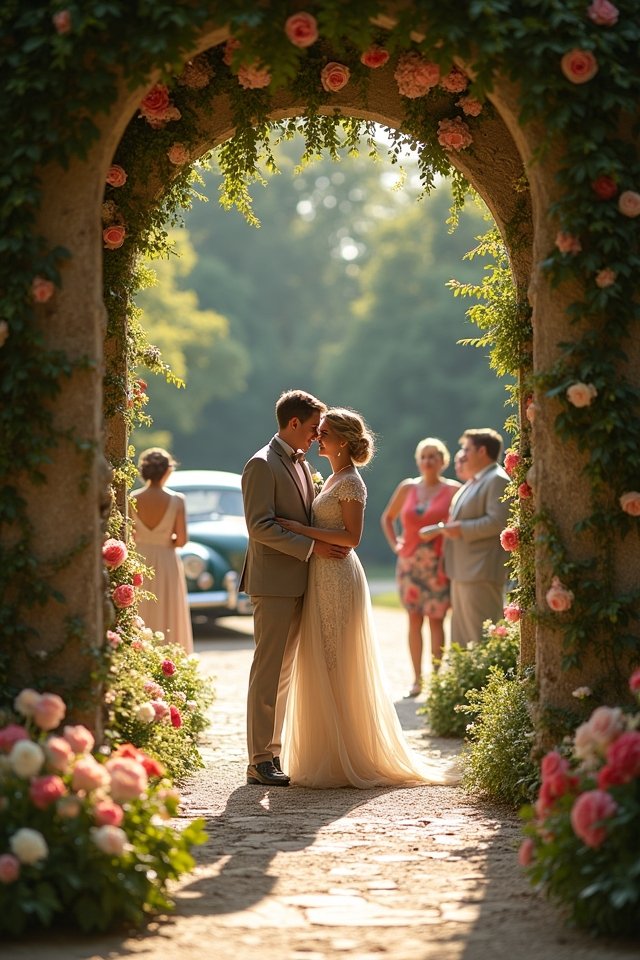 vintage wedding group photography