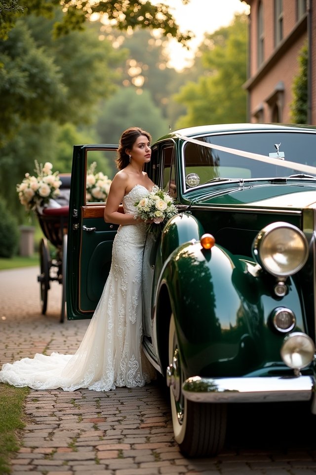 vintage wedding transportation options
