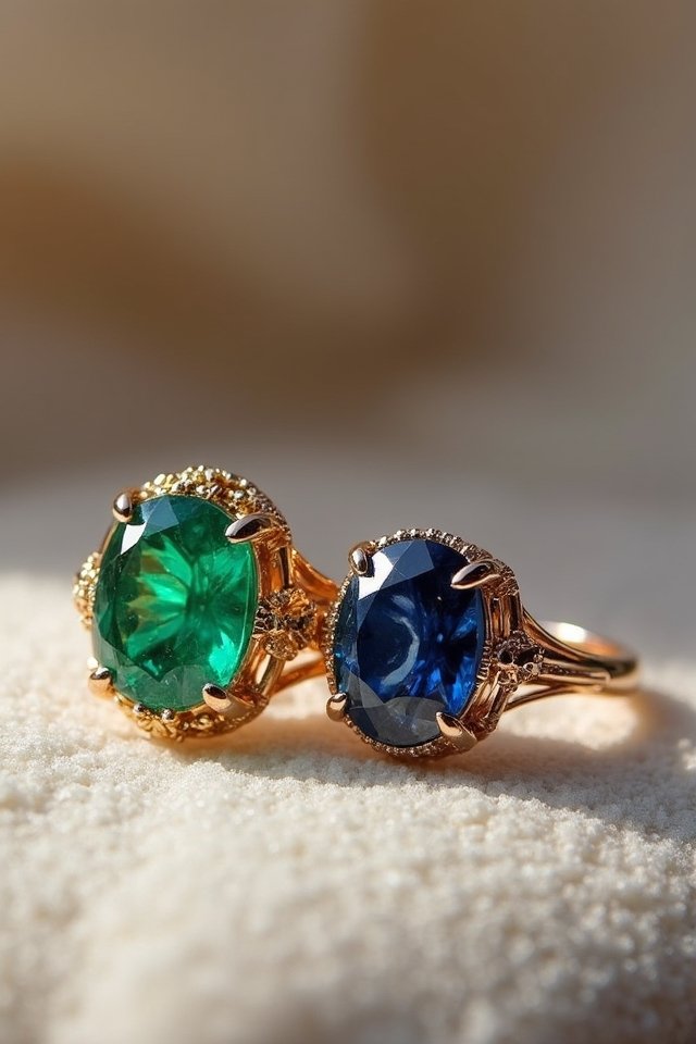 vivid colored gemstone rings