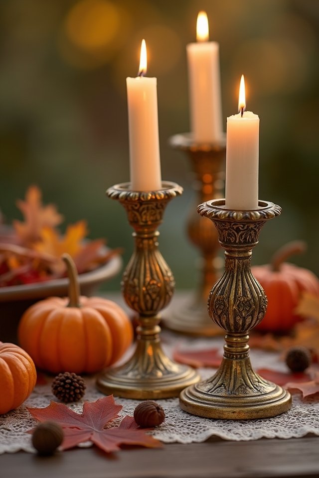 warm brass candle elegance