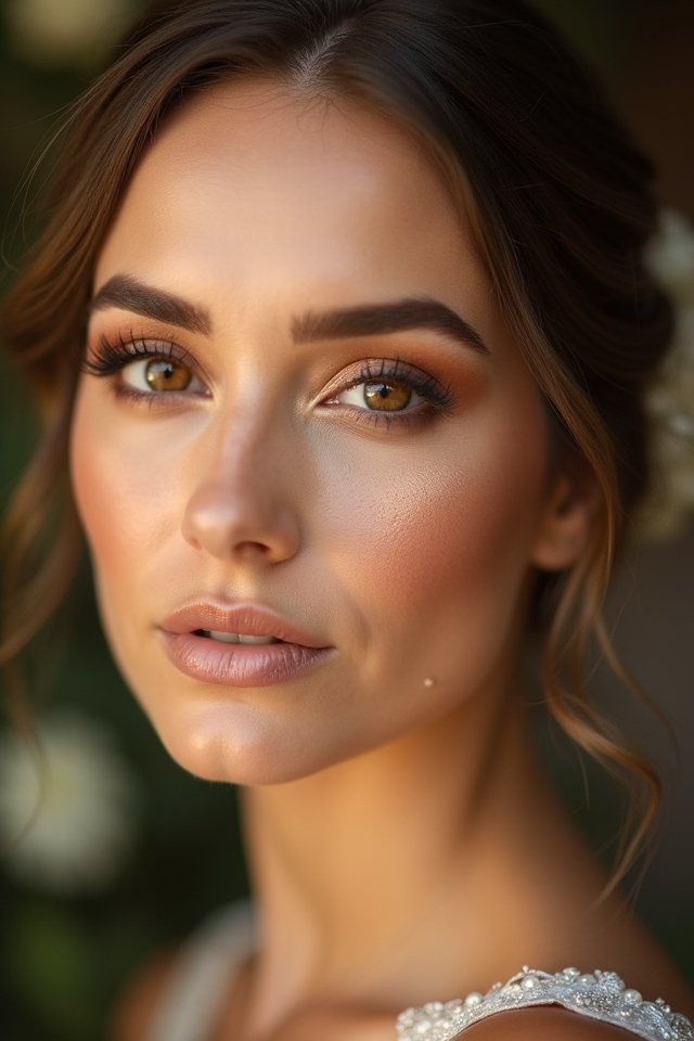 warm earthy bridal makeup