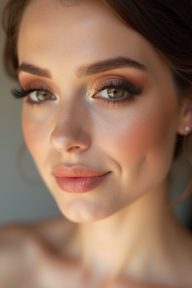 warm earthy bridal makeup