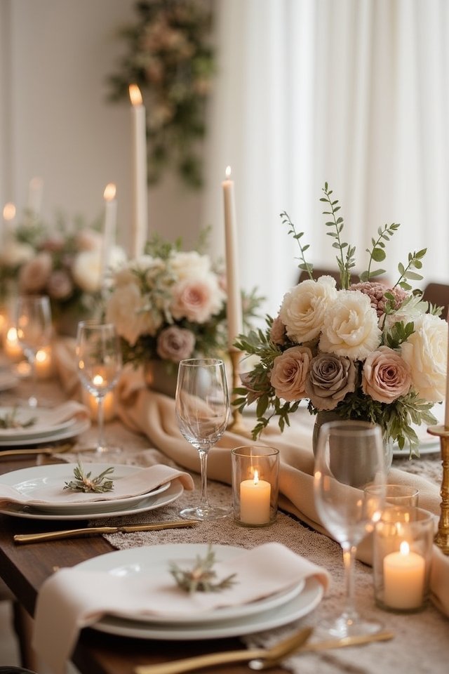 warm inviting wedding decor