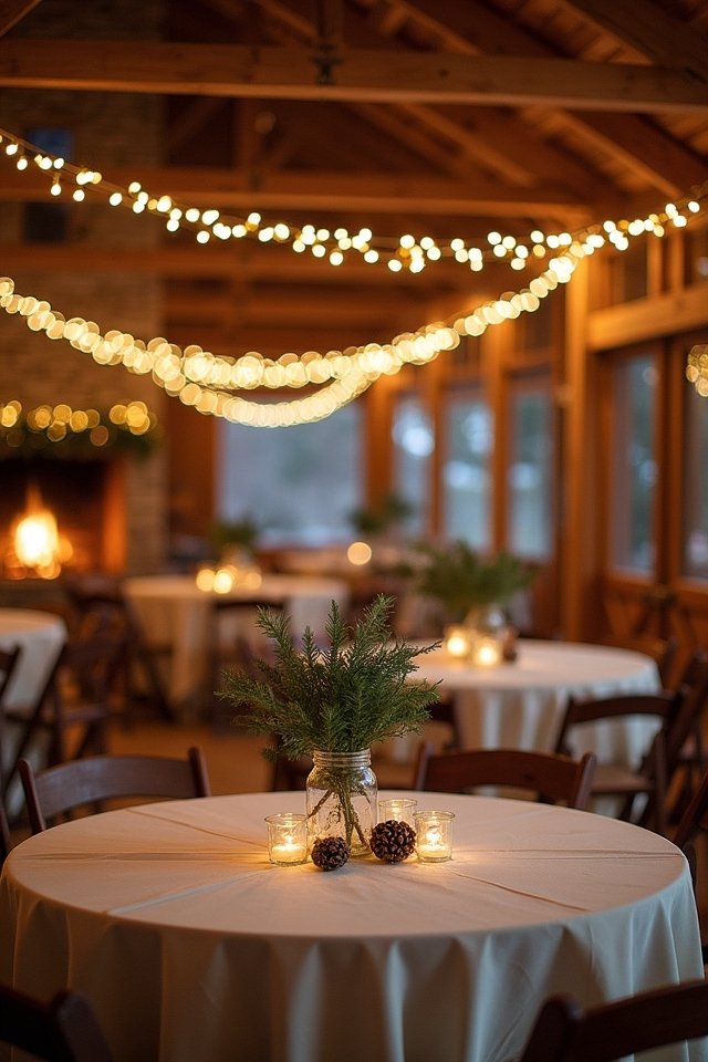 warm lighting for weddings