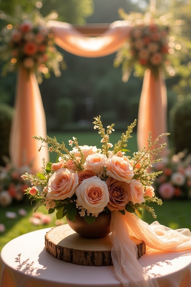 warm mocha soft peach