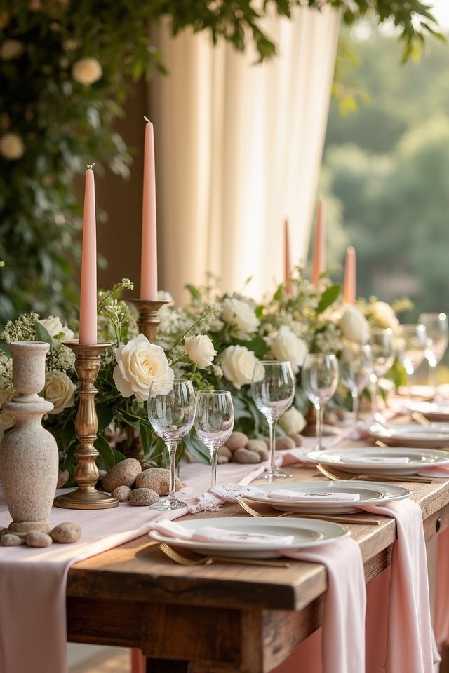 warm stone blush pink