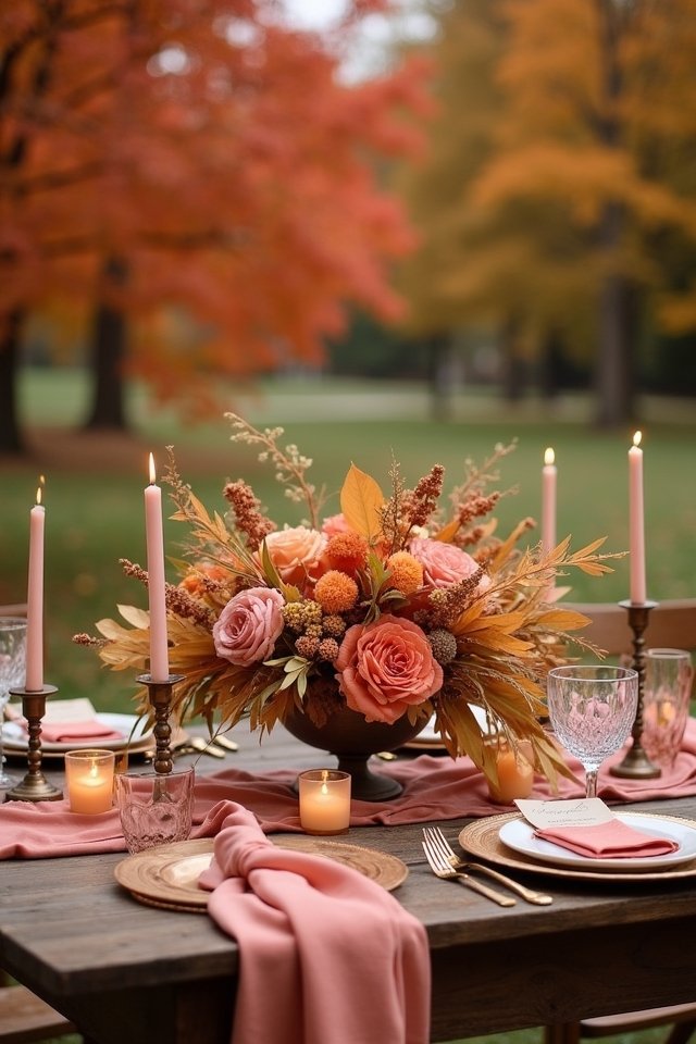 warm taupe and coral