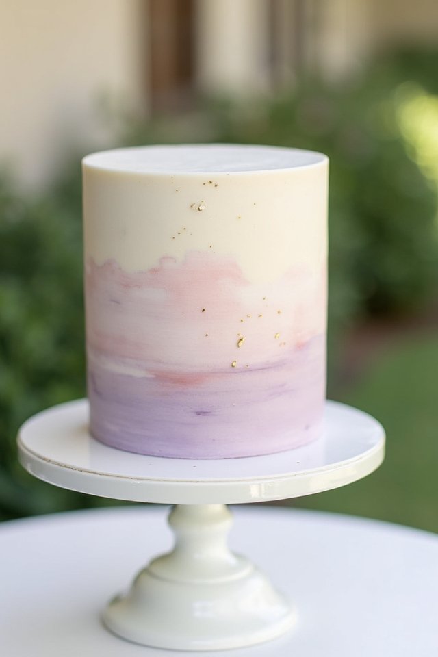 watercolor cake design trend