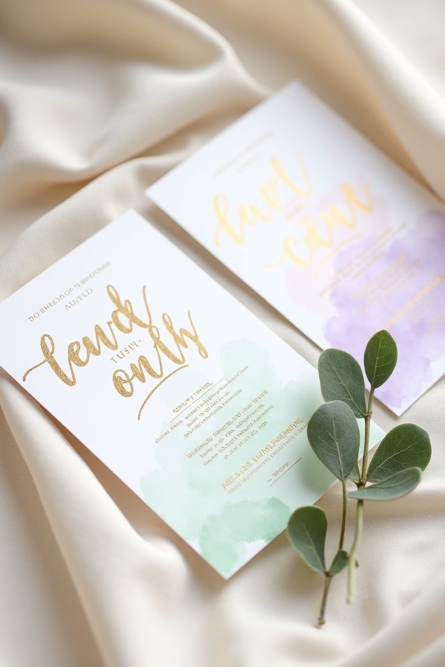 watercolor wedding invitation designs