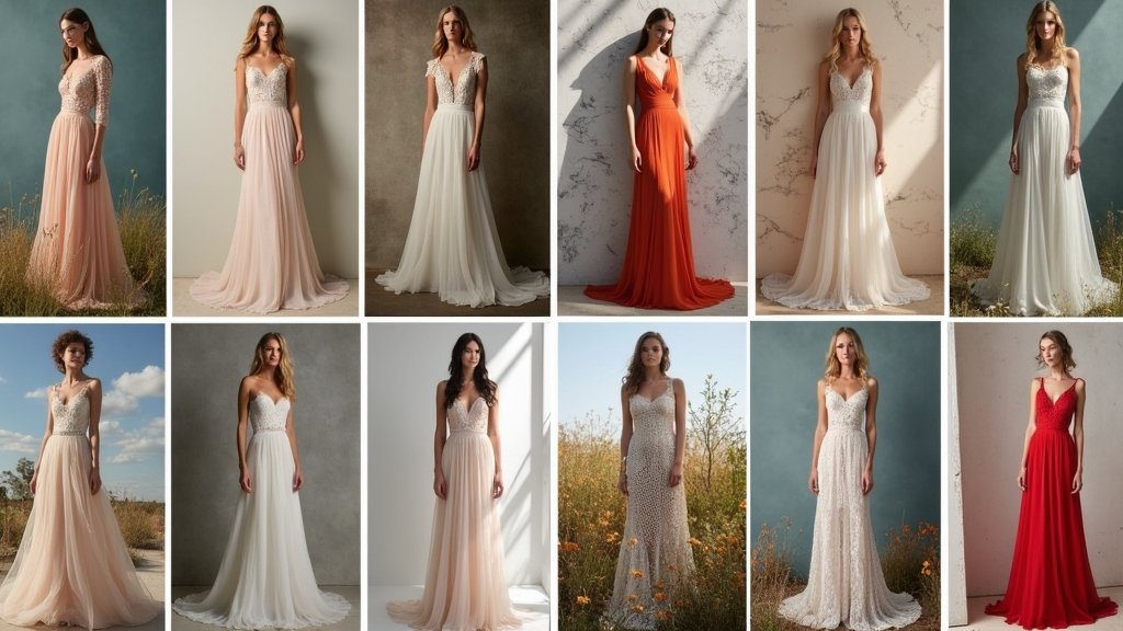 wedding dress options categorized